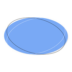 Naklejka premium Overlapping Ellipses. Can be used as a Text Frame or Border.