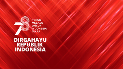78th anniversary of Indonesia independence day for background or banner. Dirgahayu 78 tahun Indonesia background. 17 Agustus 2023. Dirgahayu mean happy independence day