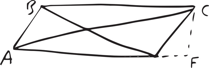 Digital png illustration of mathematical shapes and symbols on transparent background