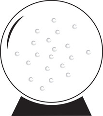 Digital png illustration of globe with shapes and copy space on transparent background