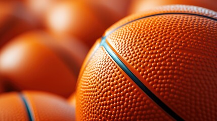 Obraz premium basketball ball on the court