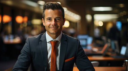 Fototapeta premium businessman working in office