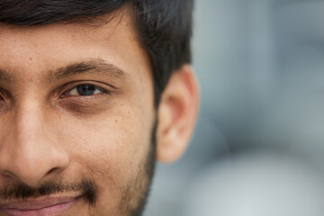 Obraz premium Close-up portrait of a masculine handsome man.