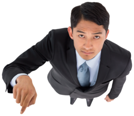 Digital png photo of biracial man on transparent background