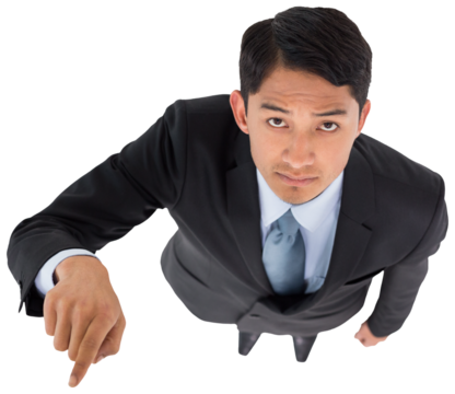 Digital png photo of biracial man on transparent background