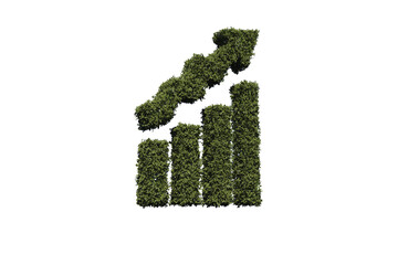 Digital png illustration of chart diagram with grass on transparent background