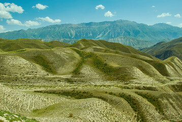 Mountain plateau, road to Kazarman,  Kyrgyzstan
