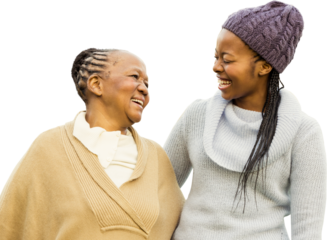 Digital png photo of african american women on transparent background