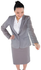 Digital png photo of asian businesswoman on transparent background