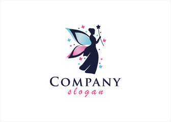 Obraz premium Beautiful Angel Logo design concept