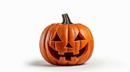 Jack lantern on white background. Element of Halloween decoration.