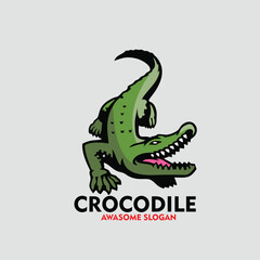 Design logo mascot character icon crocodile