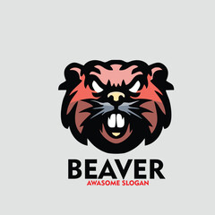 Design logo mascot character icon beaver