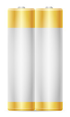 energy battery power in silvery gold color vector illustration