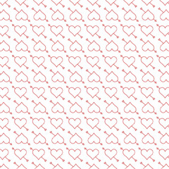 Digital png illustration of red heart with arrow pattern on transparent background