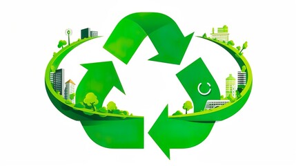 Circular economy icon. Sustainable development