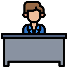 BOSS line icon,linear,outline,graphic,illustration