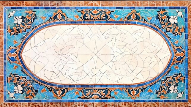 Detail of traditional persian mosaic wall