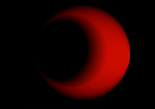 Luna roja. Fondo negro con luna roja
