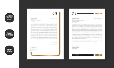 Modern Creative & Clean business style letterhead bundle of your corporate project design.set to print with vector & illustration.
