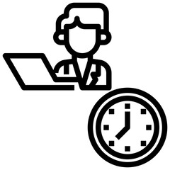 WORK ROUTINE line icon,linear,outline,graphic,illustration