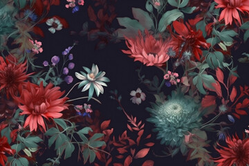 Fototapeta na wymiar decoration flower burgundy background bouquet dark vintage peony wallpaper maroon nature. Generative AI.