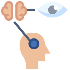 PERCEPTION PROCESS line icon,linear,outline,graphic,illustration