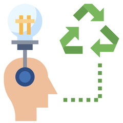 RECYCLING IDEAS line icon,linear,outline,graphic,illustration