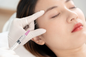 Cosmetic surgery, skin whitening injection, filler injection, Skin reface, Botox, beautiful Asian...