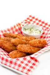 Chicken Goujons on a food tray