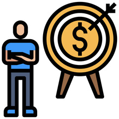 WORK TARGET line icon,linear,outline,graphic,illustration