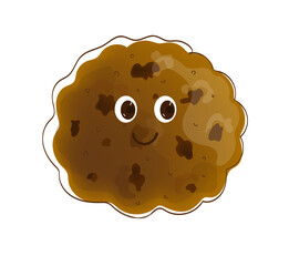 cookie chocolate 3d cartoon vector