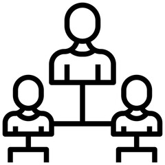 CHAIN OF COMMAND line icon,linear,outline,graphic,illustration