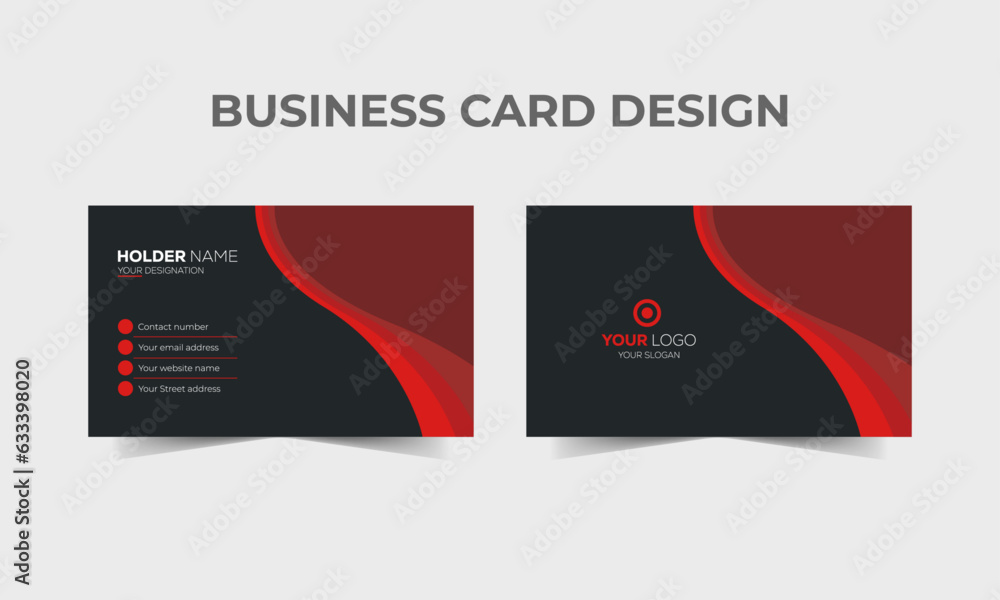 Wall mural Modern and corporate simple business card design Modern presentation card with company logo Vector business card template Visiting card for business and personal use Vector illustration design - Wall murals