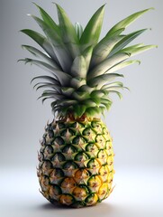 Fototapeta premium 3d fruit peneapple white background
