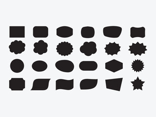 shapes black icon template for speech bubble