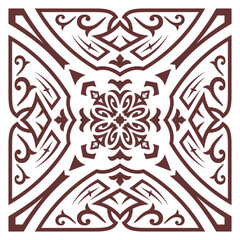 Vector ornamental decoration tile pattern