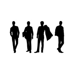 Vector design set silhouette of a businessman