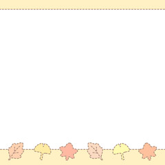 紅葉の葉っぱ黄色スクエアフレーム⭐︎PNG