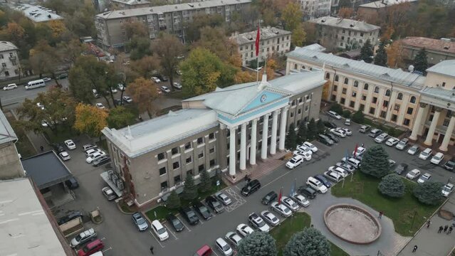 Bishkek City Hall drone footage 4K