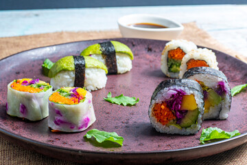 vegetable sushi dish