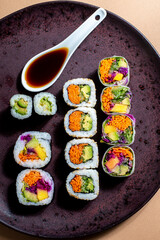 vegetable sushi dish