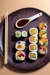 vegetable sushi dish