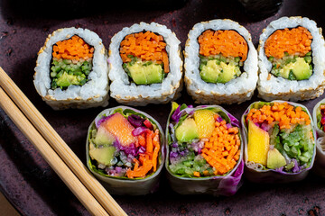 vegetable sushi dish