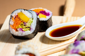 vegetable sushi dish