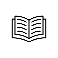 Book icon for web design, ui, and app. isolated on white background.