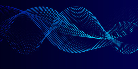 Blue abstract background and blue dot