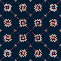 Geometric ethnic pattern seamless flower color. seamless pattern. Design for fabric,curtain,background,carpet,wallpaper,clothing,wrapping,Batik,mandalas,fabric,Vector illustration. pattern style.
