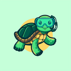 turtle cute cartoon character