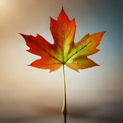 Autumn leaves on a neutral background created by AI
